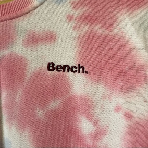 BENCH Pullover Crew Neck Ribbed Sweater Tie Dye Size Small - Picture 3 of 10